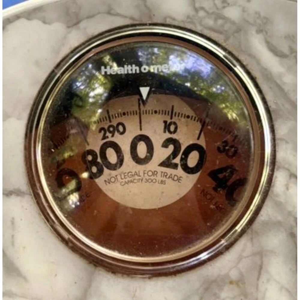 Vintage Health o meter Model 72 Bathroom Scale Bubble Glass Flying Saucer Retro